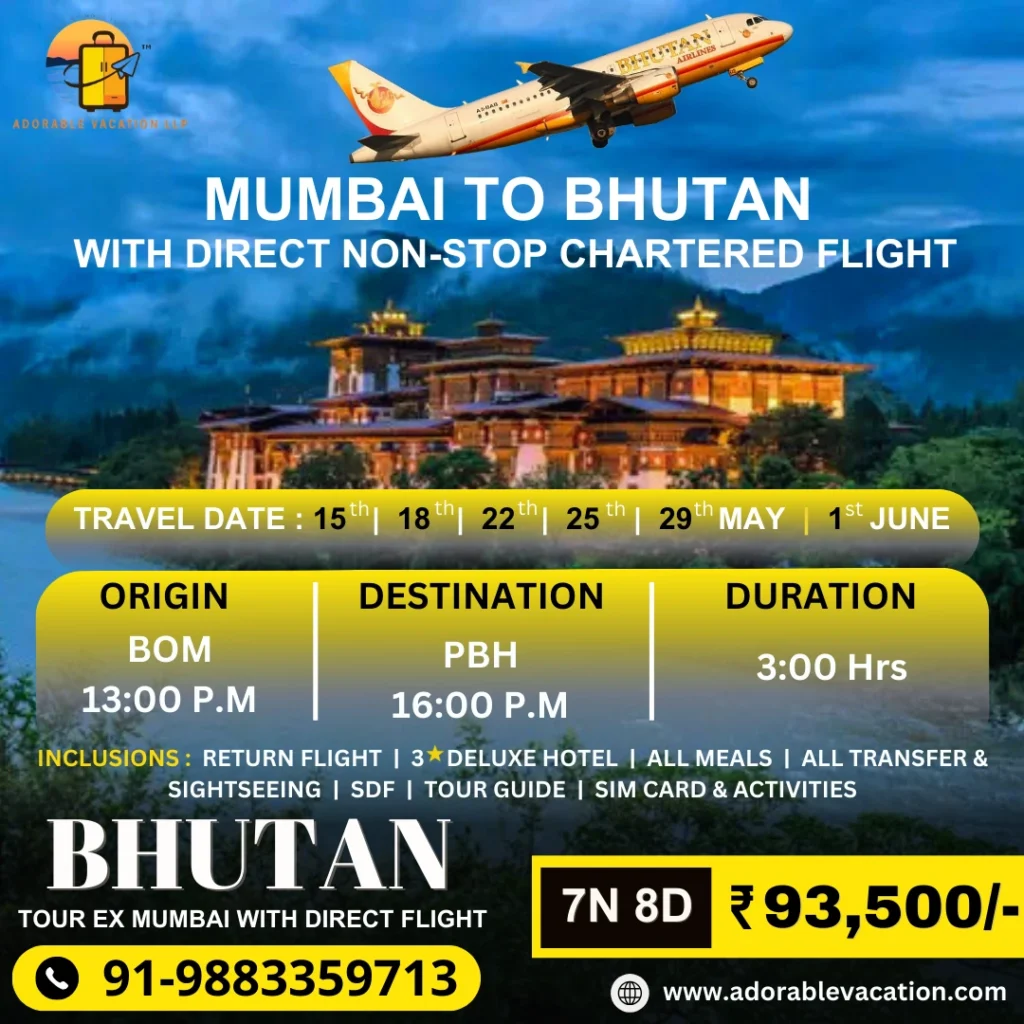 bhutan package tour guide from mumbai